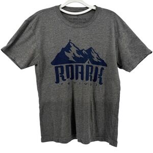 Roark Revival Mens Small Heather Grey Himalayan Halfway House Mountain Graphic T